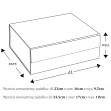 Pudełko ozdobne z logo czarne A5 23,5cm x 17cm x 10cm