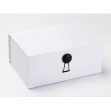 Pudełko ozdobne z logo białe A5 23,5cm x 17cm x 10cm