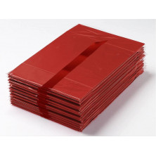 Pudełko ozdobne z logo czerwone XL 30cm x 30cm x 9cm z wstążką