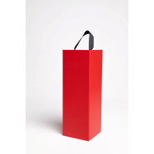 Eleganckie pudełko prezentowe na wino w kolorze czerwonym