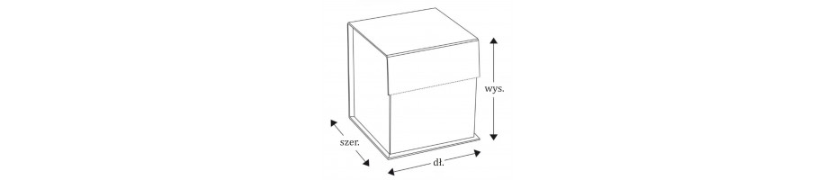 Luksusowe magnetyczne pudełko upominkowe o kształcie sześcianu.